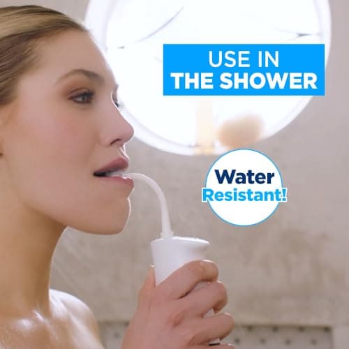 Ontel Miracle Smile Water Flosser for Teeth & Gum Health, Unique H-Shaped Flossing Head & 4 Water Jets, Cordless Water Flosser Features 360° Cleaning & 3 Pressure Modes, USB Rechargeable Dental Floss 8