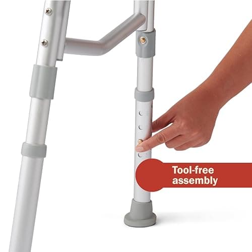 Dr. Dunley Tub Transfer Bench, 400 lb Capacity Bath & Shower Seat, Tool-Free Assembly, Anti-Slip Suction Feet, Lightweight Frame, for Seniors & Mobility Assistance 5