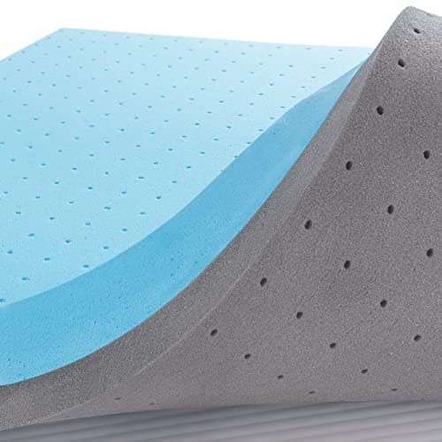Maxzzz Queen Mattress Topper,4 Inch Ventilated Design Memory Foam Queen Mattress Topper,Cooling Gel Infused Swirl Foam Pad for Pressure Relief Back Pain, CertiPUR-US Certified 8