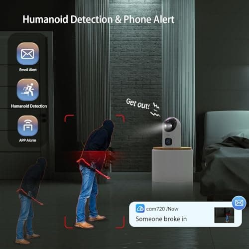 JOOAN Dual 3MP PTZ Security Camera, Dual Indoor Cameras,5G Dual-Band Pet Camera with Color&IR Night Vision,Auto Tracking,Sound Alert, Cloud&SD Card Storage,2-Way Audio,One Touch Call 9