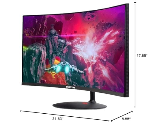 Sceptre 34-inch Curved UltraWide 21: 9 Creative LED Monitor 2560x1080 Frameless HDMI DisplayPort Up to 100Hz, Machine Black 2020 (C345W-2560UN) 7