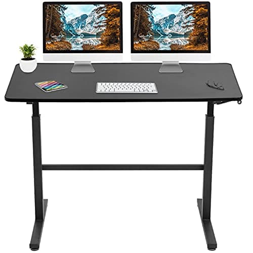 PayLessHere 48 Inch Standing Desk Computer Desk Home Office Desk with Large Space Adjustable Height Round Corner Design for Home Office Gaming Desk Computer Table Gaming Table (Black)