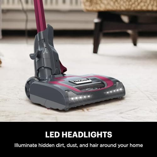 Shark HV371 Rocket Pro DLX Corded Stick, Removable Hand Vacuum, Advanced Swivel Steering, XL Cup, Crevice Tool, Upholstery Tool & Anti-Allergen Dust Brush, Fuchsia, Capacity 10