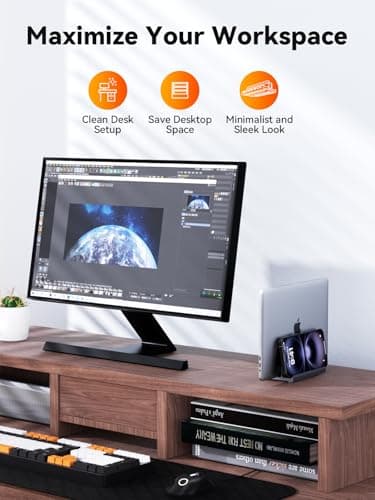 Laptop Docking Station Stand Dual 4K Monitor: QUUGE USB C Docking Station Dual Monitor for Laptop, 2 HDMI (Single 4K@120Hz), 2 USB3.0 Ports, 100W PD, RJ45 Ethernet, Universal Laptop Stand USB C Dock 5