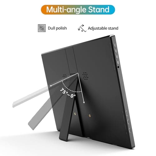ForHelp 14 Inch Portable Monitor FHD1200P Ultra-Slim for Laptop Monitor, USB-C&HDMI Plug&Play,100% SRGB,Dual Speakers Extender Display. Built-in Stand,for Laptop,PC Phone Xbox PS4/5 5