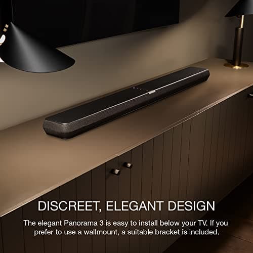 Bowers & Wilkins Panorama 3 Sound Bar with Subwoofer Built-In - 3.1.2 Channels, 13 Drivers, Dolby Atmos 3D Audio, Wireless Streaming, Alexa Built-in, AirPlay & Spotify Connect, Multiroom, Black 6