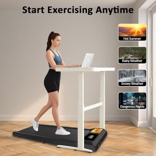 Maicifi Walking Pad Treadmill with Incline - Under Desk Treadmill 2.5HP Low Noise,Portable Treadmills for Home, 2 in 1 Folding, Remote Control with LED Touch Screen 265Lbs Weight Capacity 7