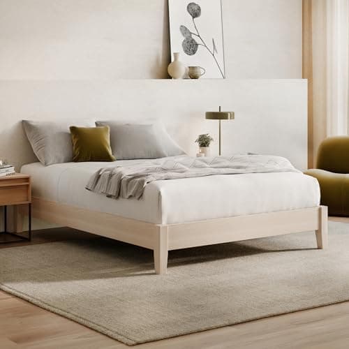 Nectar Premier Wood Platform Full Bed Frame - Natural - 12” Height - Contemporary and Durable - Sturdy Wooden Slats for Support - Easy Assembly - Holds Up to 800 Pounds
