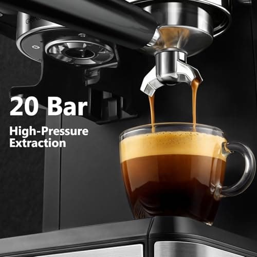 CUSIMAX Espresso Machine with Grinder, 20 Bar Professional Expresso Coffee Machines with Milk Frother Steam Wand, Espresso Maker with 60oz Removable Water Tank, Cappuccino & Latte Machine for Home 5