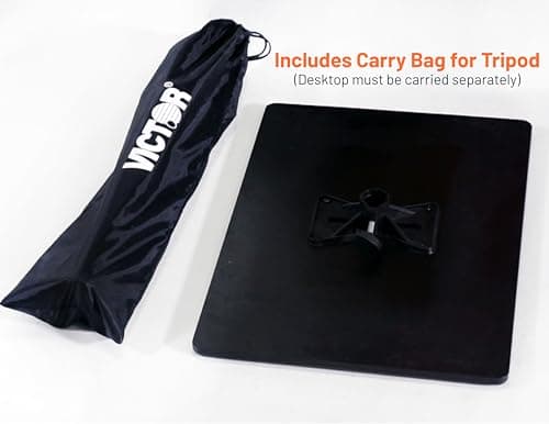 Victor Portable Adjustable Tripod Desk – Mobile Standing Desk, Height Adjustment (30.5" to 45") for Laptops, Projectors, and More – Compact, Lightweight & Stable for Home, Office, or Classroom (DC530) 5