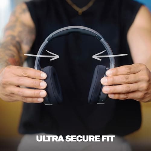 Skullcandy Crusher 540 Active Wireless Bluetooth Headphones with Multi-Sensory Bass, Noise Isolating Over-Ear Fit, Sweat and Water Resistant, 40 Hours Battery, Microphone for iPhone Android - Coal 6