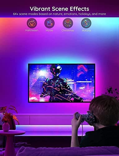 Govee 100ft RGBIC LED Strip Lights, Smart LED Lights Work with Alexa and Google Assistant, LED Lights for Bedroom WiFi App Control Segmented DIY Multiple Colors, Color Changing Light, (2 x 50ft) 7