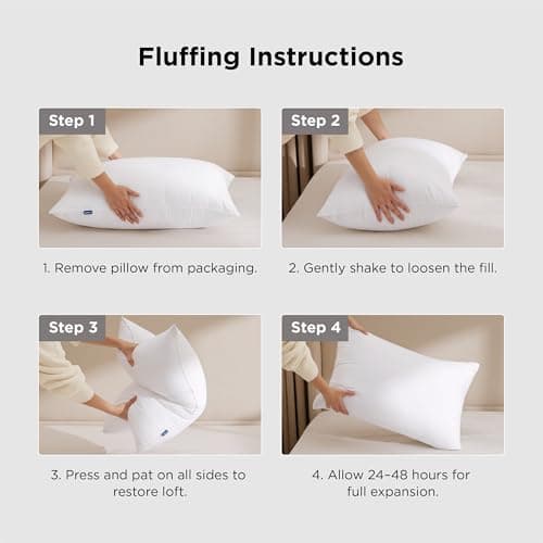 Bedsure Medium Firm Pillows Queen Size, Set of 2, Firm Queen Bed Pillows Hotel Quality Premium Original Down Alternative for Supportive Filling for Side, Back Sleepers 8