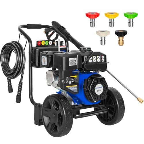 BILT HARD Gas Pressure Washer, 3500 PSI 2.5 GPM, Gas Powered Pressure Washer with Copper Pump, Spray Gun and Extension Wand, 5 Quick Connect Nozzles, for Cleaning Cars, Homes, Driveways, Patios