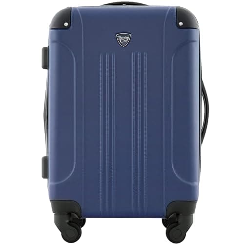 Travelers Club Chicago Hardside Expandable Spinner Luggage, Navy Blue, 22" Carry-On
