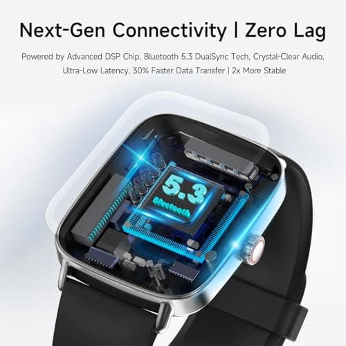 Smart Watch for Men Women, 1.85" (46mm) Smartwatch Compatible iPhone/Samsung/Android (Answer/Make Calls), 100+ Sport Modes Fitness Tracker with Heart Rate/Sleep/SpO2 Monitor, IP68 Waterproof, 2 Bands 7