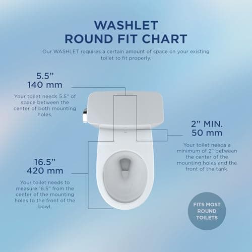TOTO® WASHLET® S5 Electronic Bidet Toilet Seat with Instantaneous Water Heating, PREMIST and EWATER+ Wand Cleaning, Round, Cotton White - SW3445#01 9