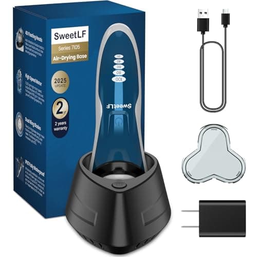 SweetLF Electric Shaver with Air Drying Base - IPX7 Waterproof Electric Razor, Rechargeable Cordless Shavers for Men, Type-C, 120Mins Runtime, Plug & Play, Pop-up Trimmer, (with Charger),Blue