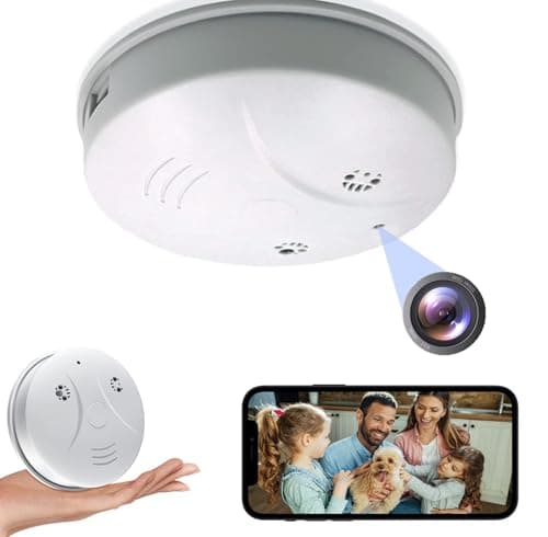 Kestanlora Hidden Camera Smoke Detector WiFi HD 1080P Small Spy Cameras Nanny Cam with Motion Detection,Indoor Wireless Camera for Home Security