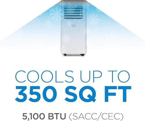 BLACK+DECKER 8,000 BTU Portable Air Conditioner with Wifi & Remote Control, 3-1-in AC, Fan & Dehumidifier, with App, Alexa & Google Assistant, Window Kit 6