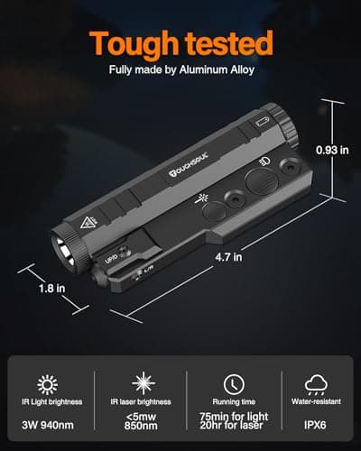 Mlok 850nm IR Laser Illuminator 940nm IR Light for Night Vision Scope with Infrared Laser, Hunting Light for Night Vision Optics 5