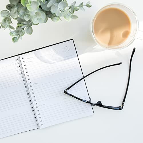 WallDeca Academic Planner 2025-2026, Daily, Weekly & Monthly Planner, July 2025 - June 2026, Student Notes Pages, Twin-Wire Binding Day and Weekly Agenda for School & Work (8 x 6-Inches, Black) 8