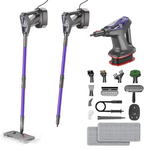 Steam Mop for Floor Cleaning, Heavy Duty All-in-One Steam Cleaner for Home with Detachable Handheld Steamer, for Hardwood, Tile, Walls, Grout, Windows, Furniture and Decks