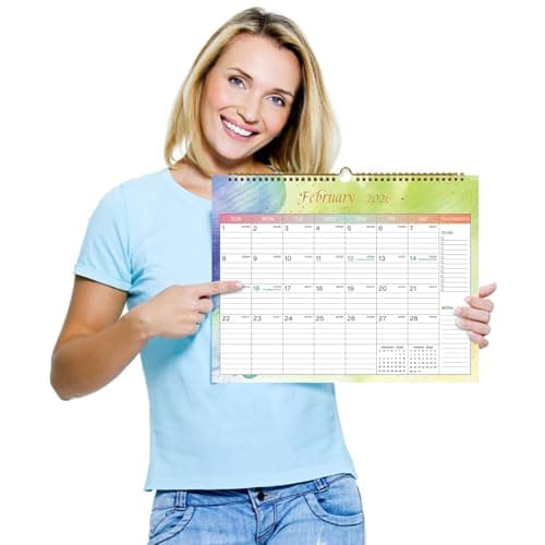 Lbylyhxc 2026 Calendar - Includes January 2026 to December 2026-12 Monthly Wall Calendar 2026, 14.8 x 11.5 Inches.Thick Paper with Julian Dates and Block for New Year and Christmas Presents (Large Colorful) 6