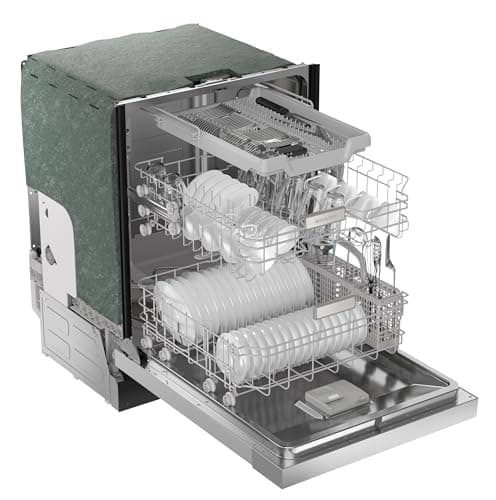 Sharp SDW6506JS 24-inch Stainless Steel Dishwasher, 49 dB, Third Rack, 12 Place Settings, Front Touch Controls 9