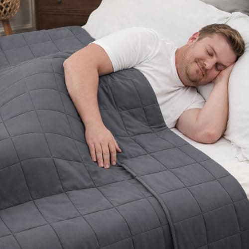 Weighted Blanket for Adults 25lbs, 80"x87", King Size Cooling Heavy Throw Blanket for 220-280lbs, Microfiber Soft Thick Big Blankets Weighted Comforter Breathable Gift for Sleeping, Grey