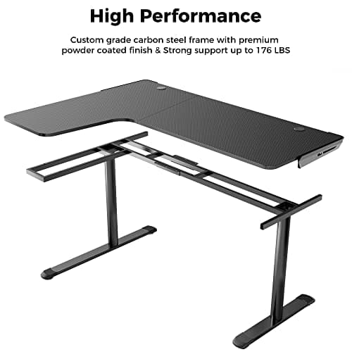 EUREKA ERGONOMIC L Shaped Gaming Desk, 60 Inch L60 Home Office Corner PC Computer Gamer Table Large Writing Workstation Gifts w Mouse Pad Cable Management, Space Saving, Easy to Assemble, Left, Black 8