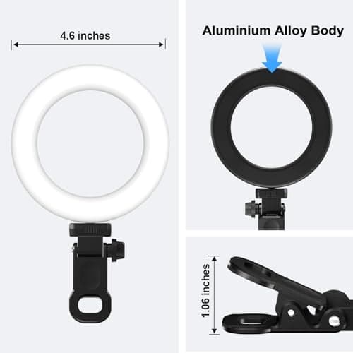 Meyin Ring Light Clip on Laptop Monitor, Webcam Light 10 Brightness Level Video Conference Lighting for Remote Working/Zoom Calls/Self Broadcasting/Live Streaming/Video Recording/TikTok 6