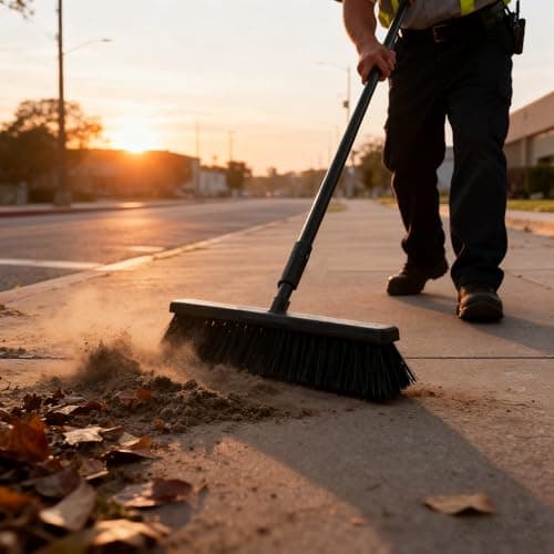 Eyliden Deck & Workshop 18" Push Broom - from Driveway to Patio, One Broom for Every Surface | 66" Adjustable Handle, Heavy-Duty Stiff Bristles Sweeper for Concrete Sidewalk Yard Garage & Snow, Black 8
