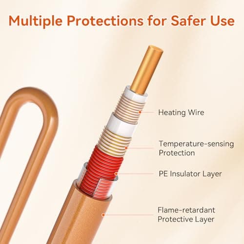 FULOG Electric Wearable Blanket with Foot Pocket, Heated Throw Blankets for Women, Snuggle Shawl Wraps with Sleeves (black) 9