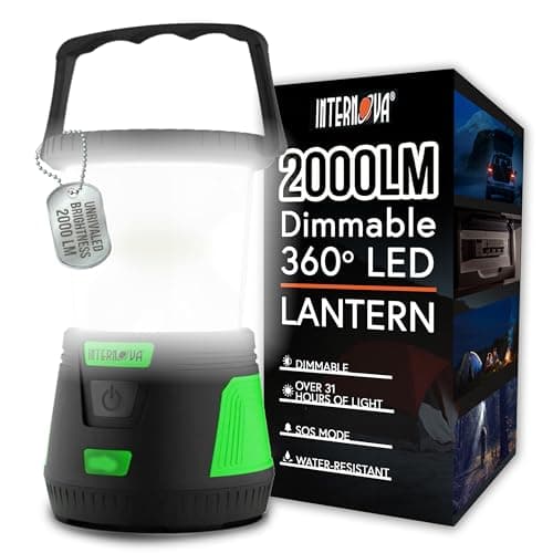 Internova 2000 Lumen LED Camping Lantern, Longest Lasting Battery Lantern, Powered & Operated with Infinite 360 Degree Light Control 7