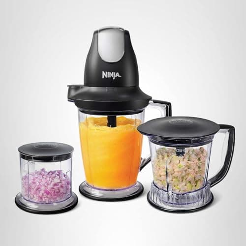 Ninja QB1004 Blender/Food Processor with 450-Watt Base, 48oz Pitcher, 16oz Chopper Bowl, and 40oz Processor Bowl for Shakes, Smoothies, and Meal Prep,Black 13