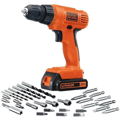 BLACK+DECKER 20V MAX POWERCONNECT Power Drill Cordless Drill Driver Electric Screwdriver with 30 Piece Bit Set, Battery and Charger Included (LD120VA) 9