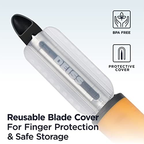 Deiss PRO Swivel Vegetable Peeler - Sharp Stainless Steel Peeler With Easy Non-Slip Hand Grip, Potato Peelers For Kitchen, Fruit, Carrot, Apple, Veggie, Kiwi, Durable, And Dishwasher Safe (ORANGE) 5