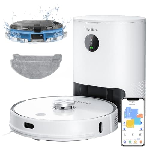HONITURE Robot Vacuum Cleaner, G20 Robot Vacuum and Mop Combo 3 in 1, 4000pa Strong Suction, Self-Charging, App&Remote&Voice Control, Compatible with Alexa, Ideal for Carpet, Hard Floor, Pet Hair.