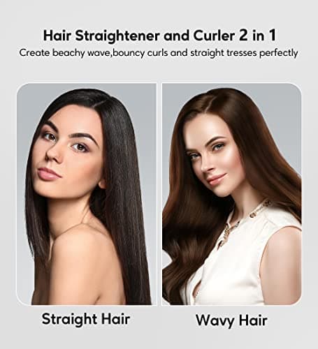 Terviiix Titanium Flat Iron Hair Straightener - ARC Non-Snagging for Smooth, One-Swipe Results, Salon-Grade Wide 1-3/4 Inch Straightening Iron Saves Time on Thick, Curly, Black & Natural Hair, Gold 7