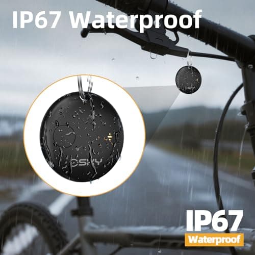 Esky Air Tracker Tags-4 Pack, Bluetooth Smart Luggage Tracker Works with Apple Find My APP (iOS Only, Not for Android), Key Finder and Item Locator for Luggage, Backpack, Suitcases, Wallet 8