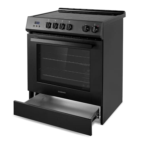 COSMO COS-ERD304K-BK 30 in. Stellar Collection 5.0 cu. ft. Electric Range with 4 Burner Glass Cooktop and Convection Oven in Matte Black 7
