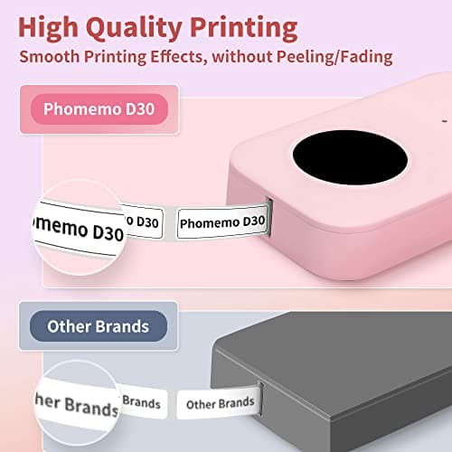 Phomemo D30 Bluetooth Label Printer - Monochrome, Portable, Rechargeable, Compatible with iOS & Android 7