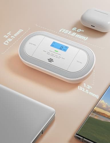 X-Sense Wi-Fi Plug-in Carbon Monoxide Detector with AAA Battery Backup, No-Cost App Notifications, XC0C-iA, 1-Pack 9