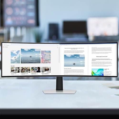 Samsung 49" Odyssey G93SC Series Curved Gaming Monitor, QD-OLED, 240Hz, 0.03ms, DQHD, G-Sync Compatible, FreeSync Premium Pro, Adjustable Stand 20