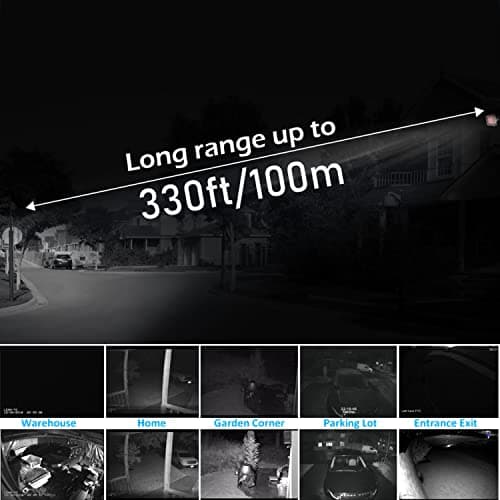 LONNKY [Updated Version :90 Degree Wide Angle] IR Illuminator Long Range up to 330ft/100m,30-LEDs 850nm,IR Infrared Light for Security Camera, Waterproof, Auto ON/Off, Metal Housing 5