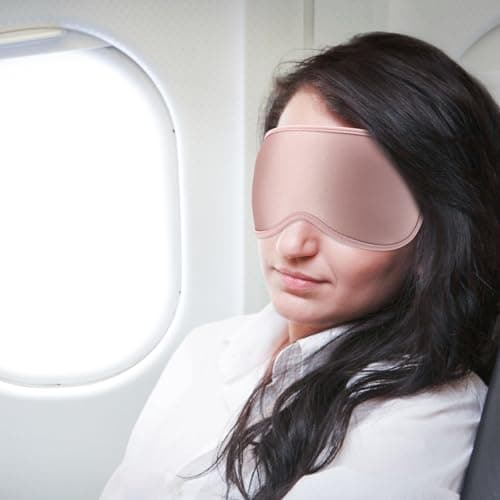 3D Deep Contoured Cup Sleep Mask, 99% Block Out Light Zero Pressure Sleeping Cover with Adjustable Strap, Eyelash Sleeping Mask for Extensions, Breathable Blindfold for Women Men-P 7