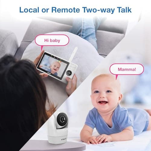 VTech VM901 Smart WiFi Baby Monitor with 1080p FHD Camera and 5" HD IPS Display, Free App, Remote Pan Tilt Zoom, Night Vision, Motion Detection Alerts 10
