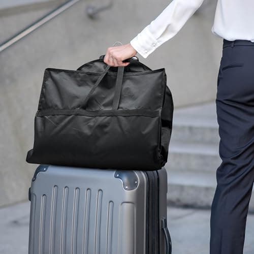 Travel Garment Bag with Zipper Pocket, Suit Bag for Suits, Dresses, Coats 7