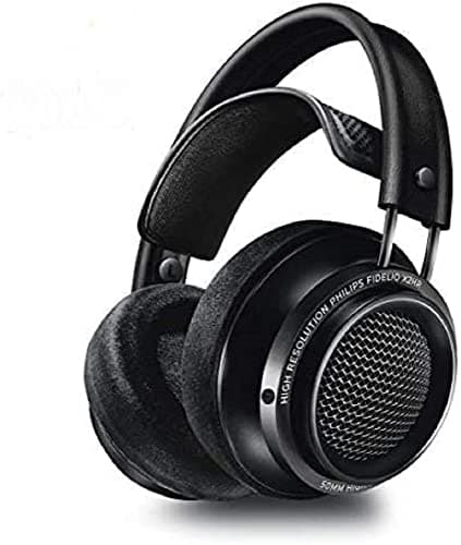 Philips Fidelio X2HR Over The Ear Open Back Wired Headphone 50mm Drivers- Black Professional Studio Monitor Headphones with Detachable Cable